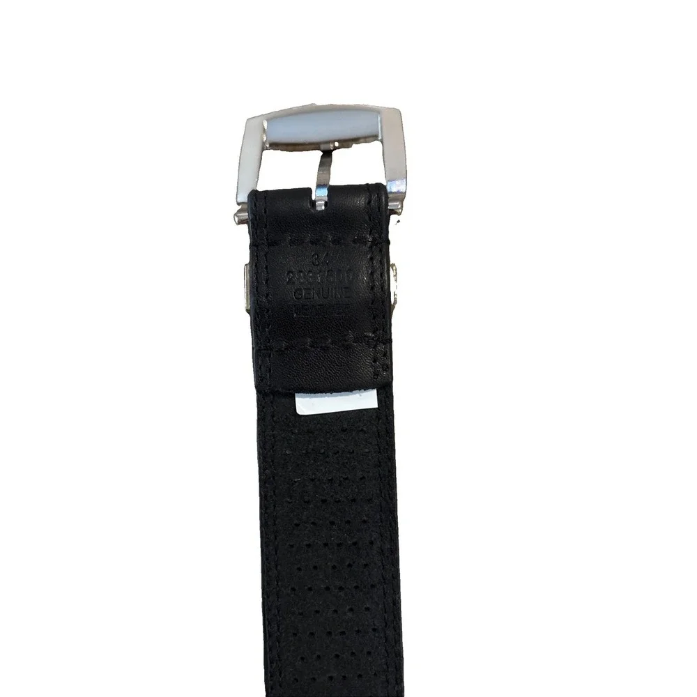 PGA Tour Genuine Leather Perforated Belt Air Flow Size 34 Men's Black